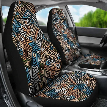 Ethnic Aztec Geometric Pattern Design Printed Car Seat Covers