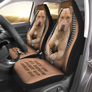 Staffordshire Love Hold on Funny Car Seat Covers, Front Bucket Seat Cover For Car