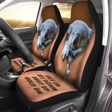 Koala Q2 Hold on Funny Car Seat Covers, Front Bucket Seat Cover For Car