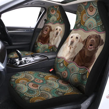 Labrador Art front Car Seat Cover Size Universal