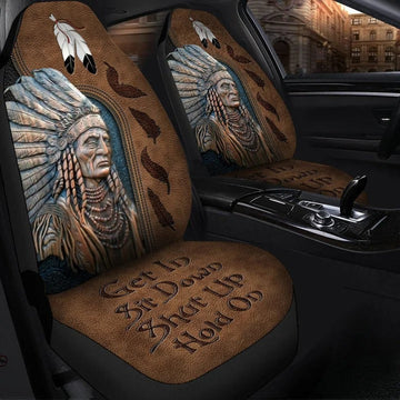 Native American Chief Funny Car Seat Covers Universal Fit