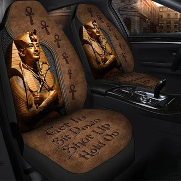 Egypt Pharaoh Get In Sit Down Cute Front Car Seat Covers Universal Fit