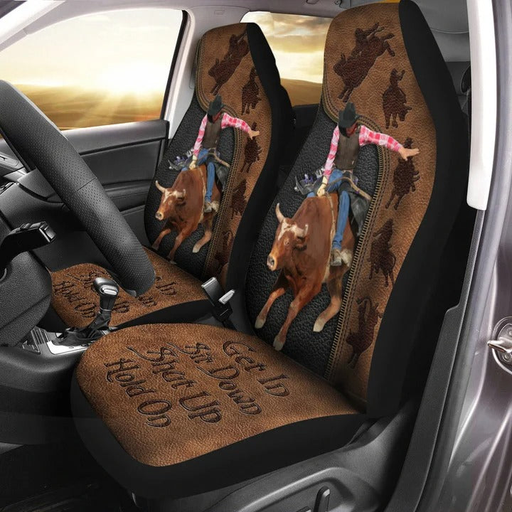 Bull Riding Car Seat Covers Universal Fit