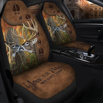 Deer Couple We Got This Front Car Seat Covers Universal Fit