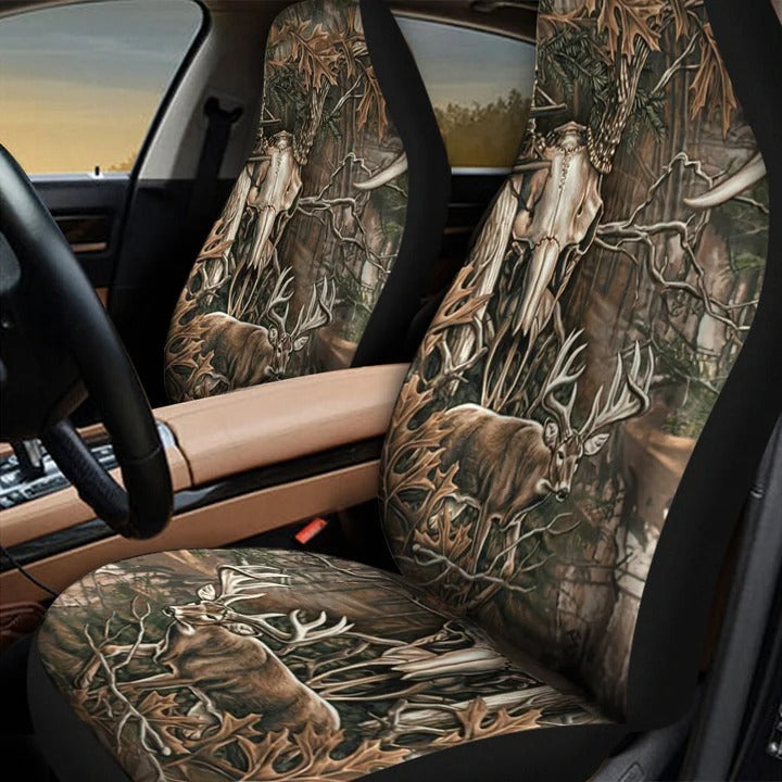 Deer Skull Front Car Seat Cover