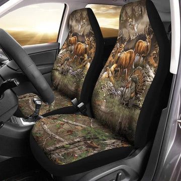 Hunting Lover Front Car Seat Cover, Car Decor For Hunter, Hunting Auto Seat Protector