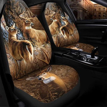 Deer Car Seat Cover For Men Women, Love Deer Front Seat Cover For Auto, Deer Lover Gifts