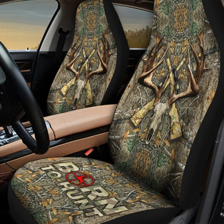 Born To Hunt Car Seat Cover, Car Decoration For Hunter