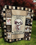 Baby Shih Im telling you i m not a Shih tzu quilt Blanket - 3