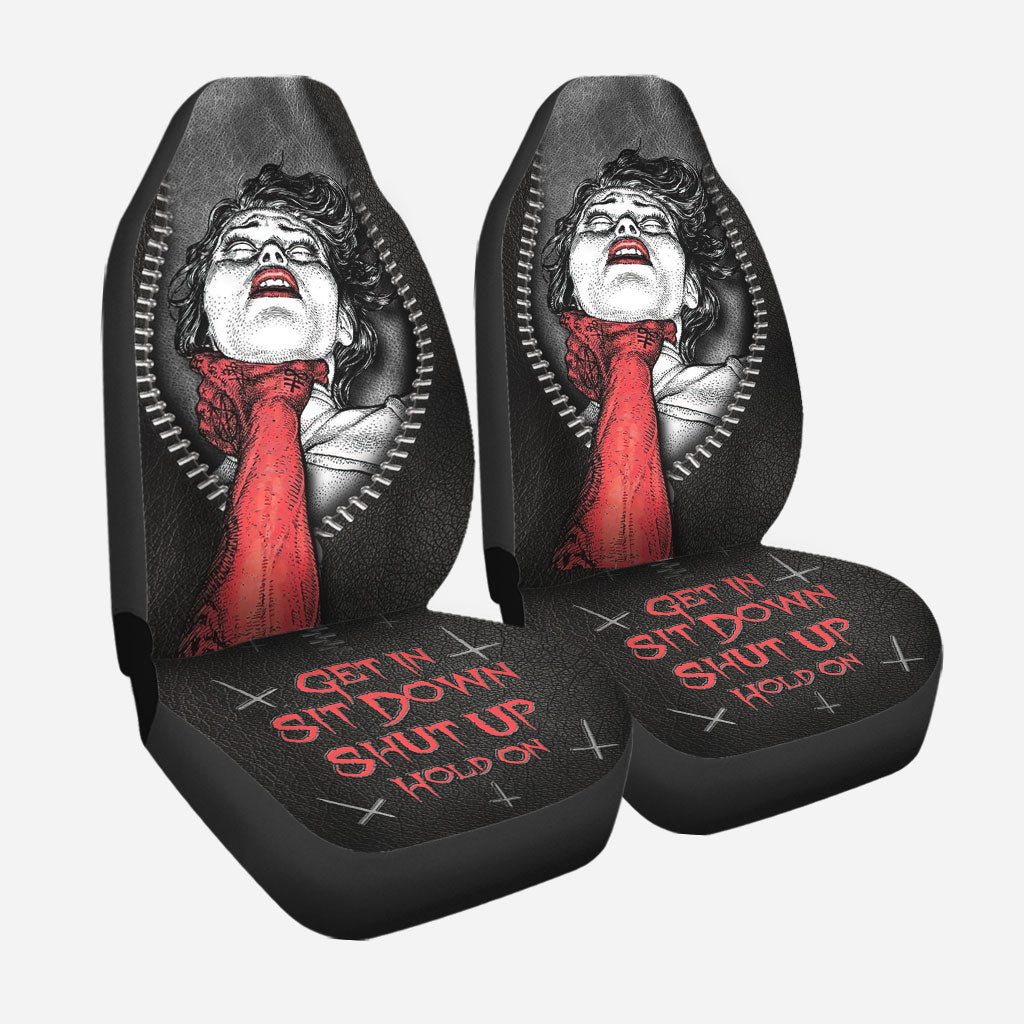 Front Car Seat Cover For Halloween, Get In Sit Down Shut Up Hold On, Satan Seat Covers For Men Women