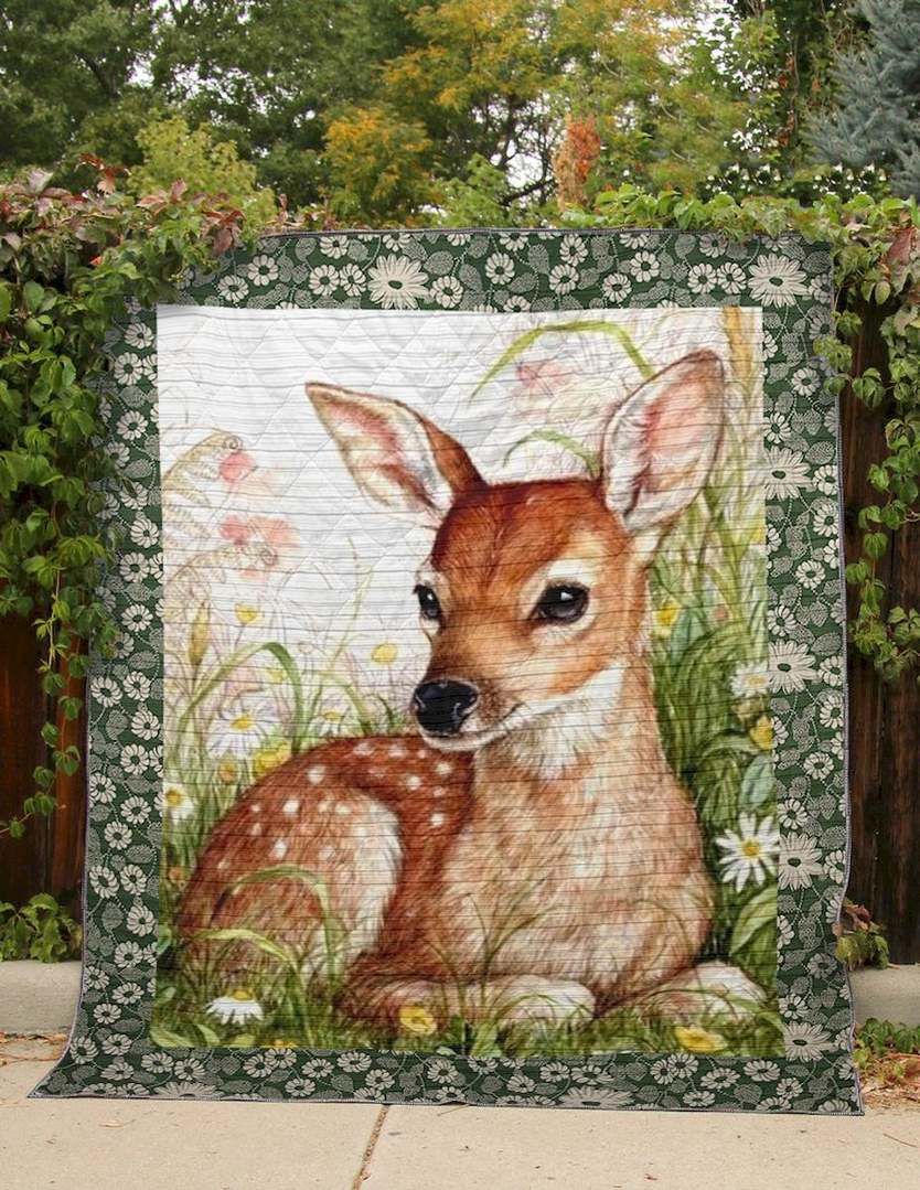 Baby Spring Deer Clt190619 Quilt Blanket - 1