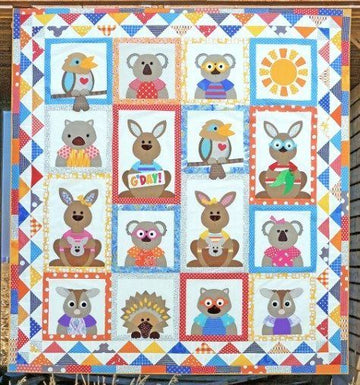 Australian Kangaroo Koala Cla1910013Q Quilt Blanket - 1