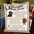 A Dachshunds Bedtime Prayer Dachshund Gift For Dog Lovers Fleece Blanket - 2