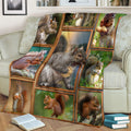 3d Squirrels Squirrel Lover Gifts Fleece Blanket - 3
