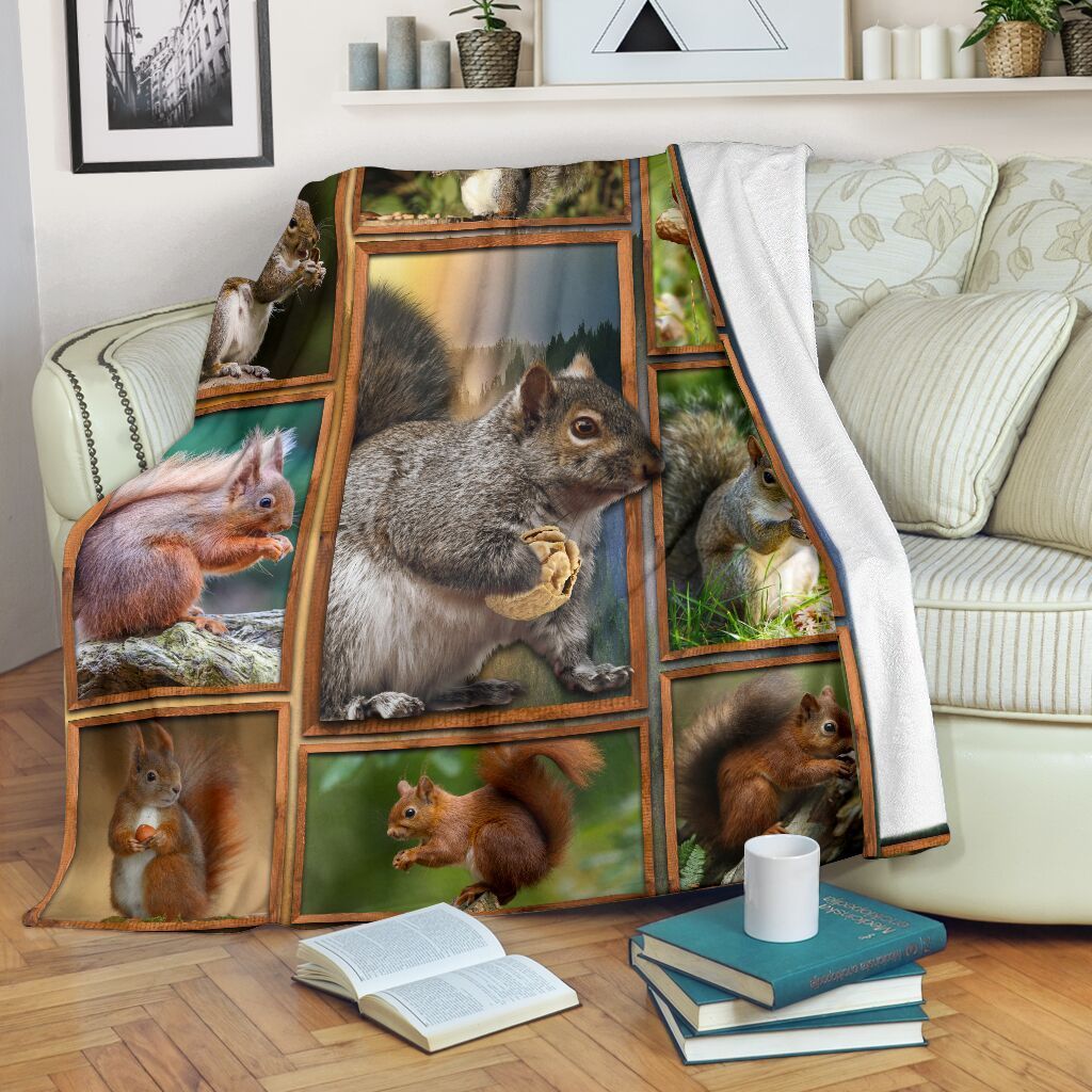 3d Squirrels Squirrel Lover Gifts Fleece Blanket - 1