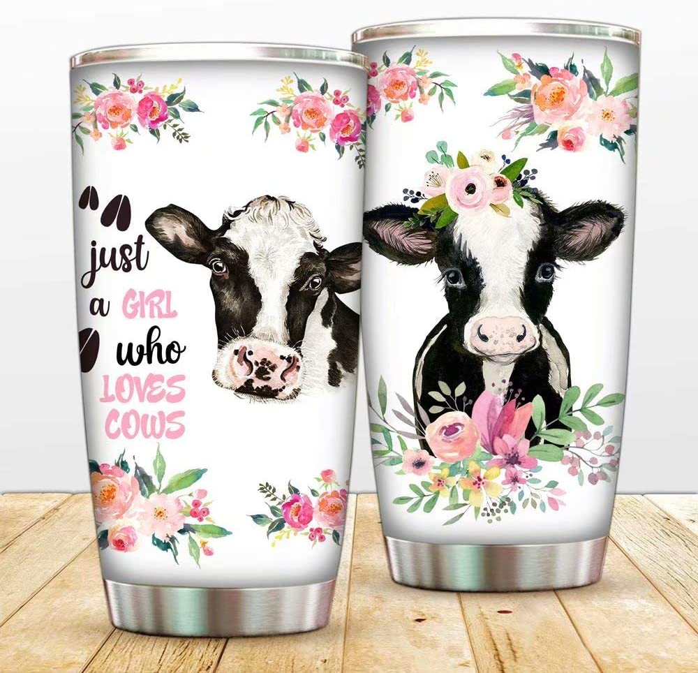 Just A Girl Who Loves Cows Stainless Steel Skinny Tumbler Bulk, Double Wall Vacuum Slim Water Tumbler Cup With Lid, Reusable Metal Travel Coffee Mug 1625124892744.jpg