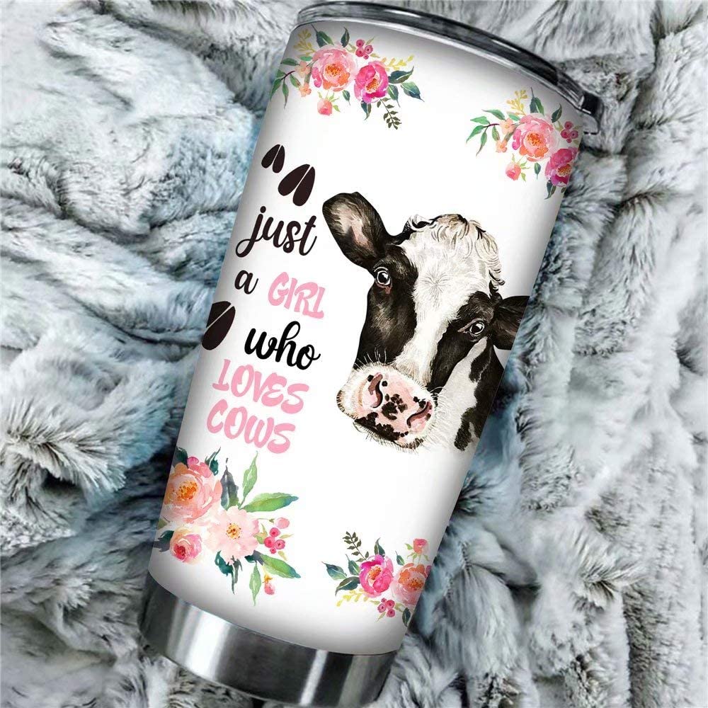 Just A Girl Who Loves Cows Stainless Steel Skinny Tumbler Bulk, Double Wall Vacuum Slim Water Tumbler Cup With Lid, Reusable Metal Travel Coffee Mug 1625124893311.jpg