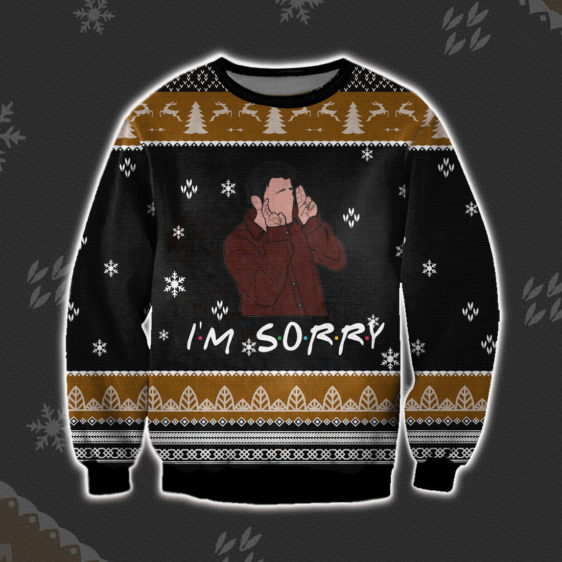 Friends - Joey'S Funny Apology Ugly Christmas Sweater