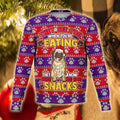 Adorable Pug Snacks 3D All Over Print Ugly Christmas Sweater