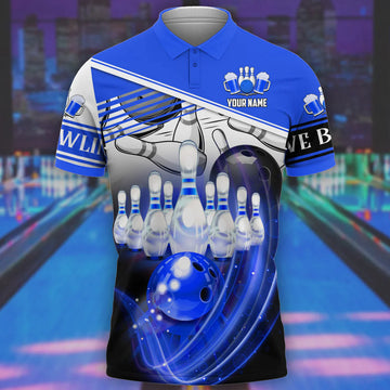 Personalized Bowling Team Custom Polo Shirt, Customized Bowling Gift