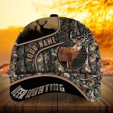 Customized Deer Hunting In Forest Cap 3D All Over Printed For Deer Hunting Lovers