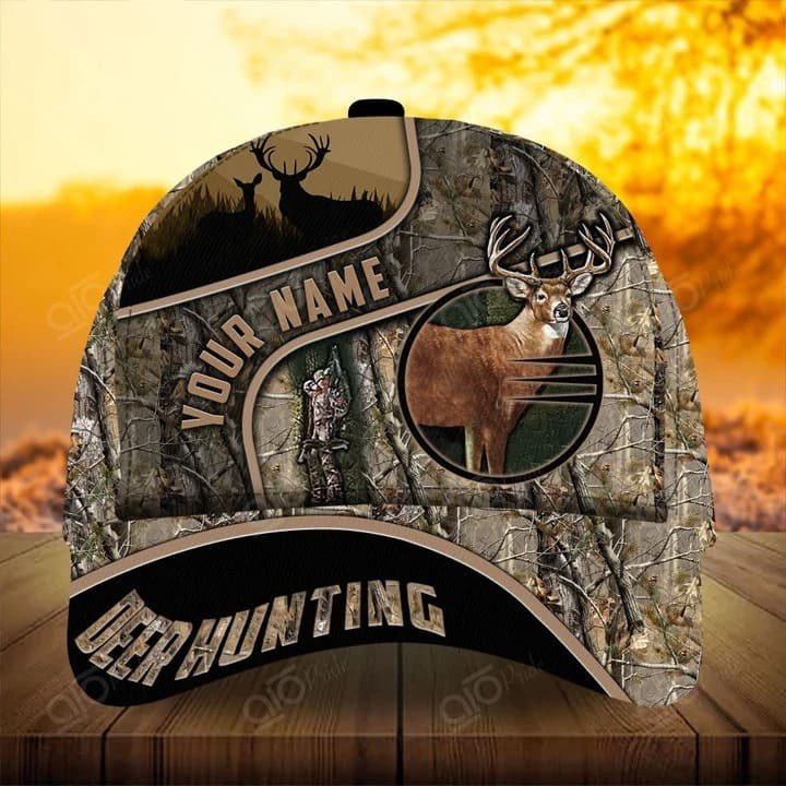 Customized Deer Hunting In Forest Cap 3D All Over Printed For Deer Hunting Lovers