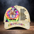 Hippie Dog Personalized Hippie Cap - Dog and Her 3D Cap for Hippie Lovers