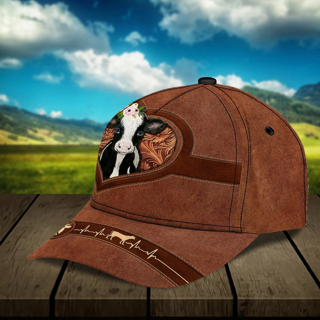 Personalized Holstein Cap for Daughter Farmer, Special Cow Hat for Her