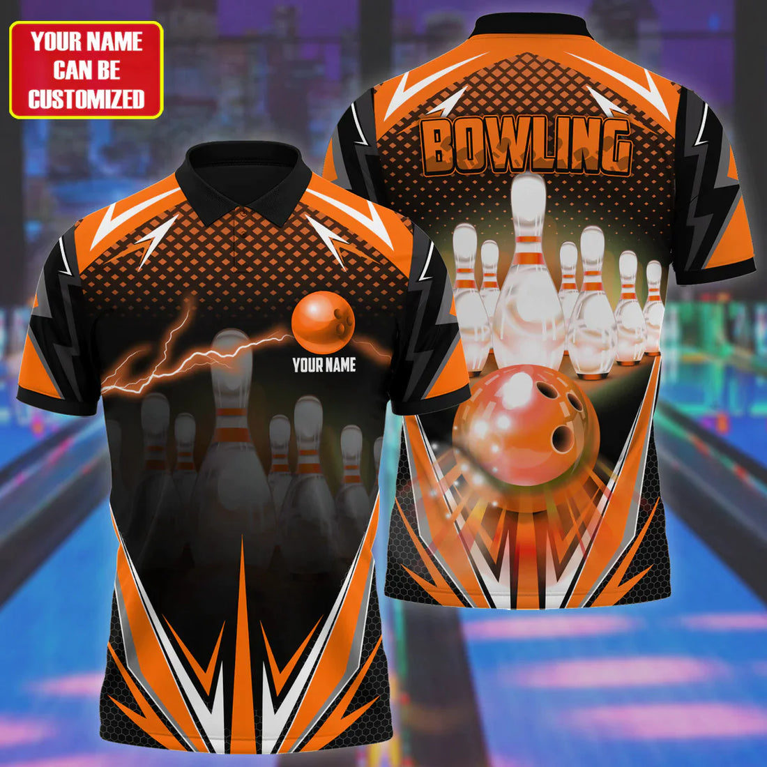 Lovelypod - Custom Bowling Polo shirt, Men's Bowling team Shirts 3D, Bowling Player Uniforms