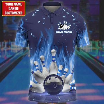 Custom Bowling Polo shirt For Men, Bowling National Day Gift, Bowling Player Uniforms