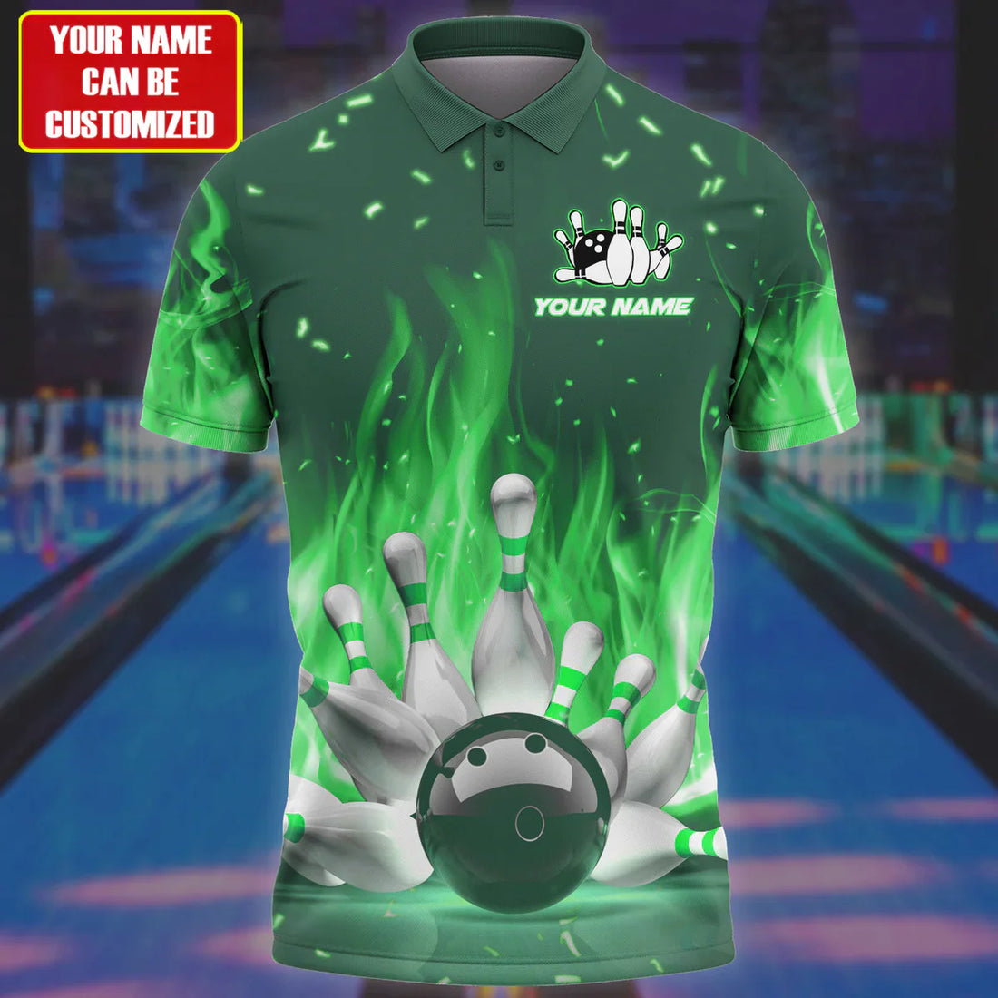 Custom Bowling Polo shirt For Men, Bowling National Day Gift, Bowling Player Uniforms