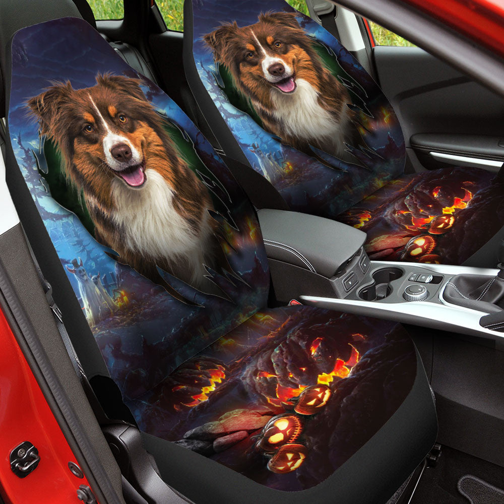 Australian Shepherd Dog Halloween Car Seat Covers