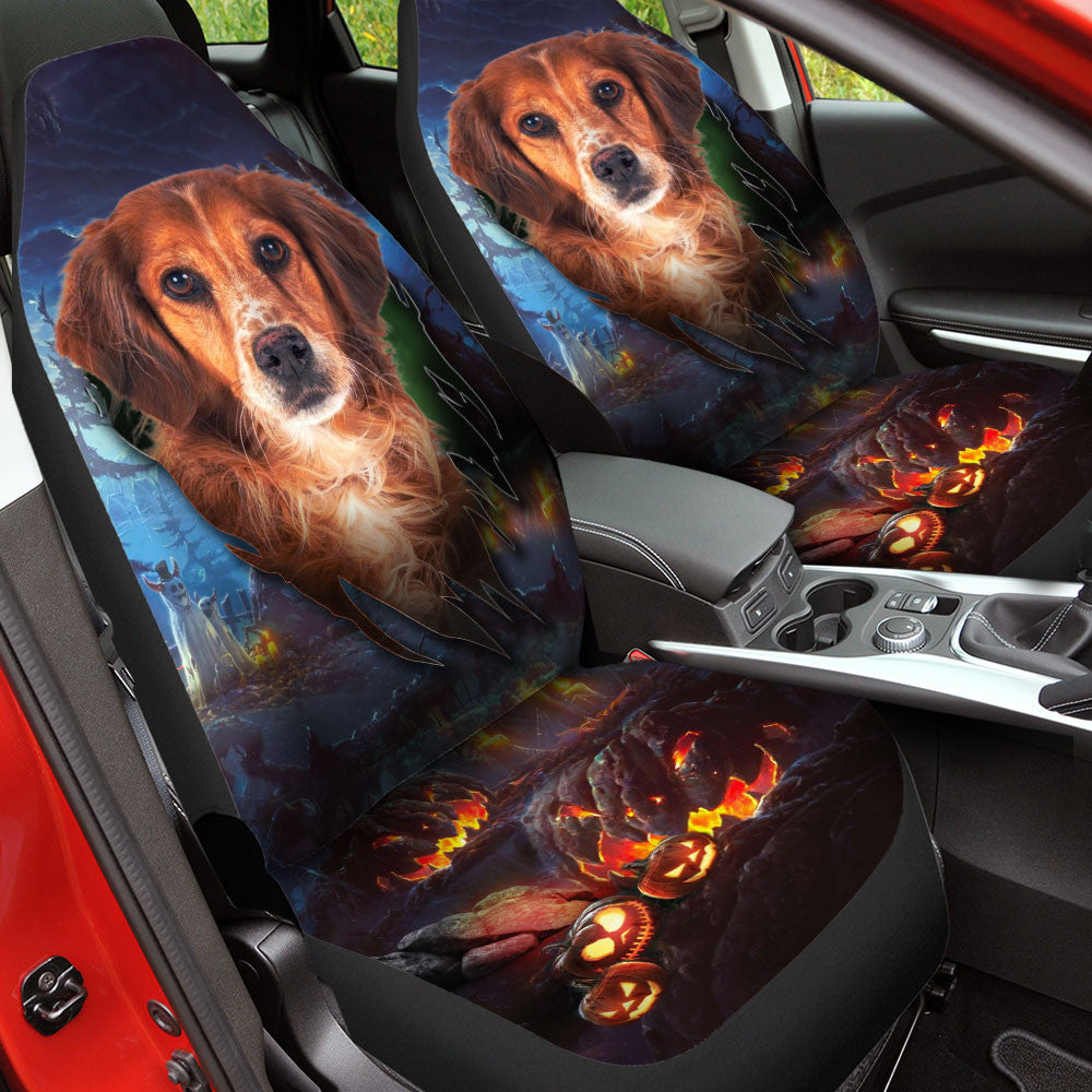 Brittany Dog Halloween Car Seat Covers