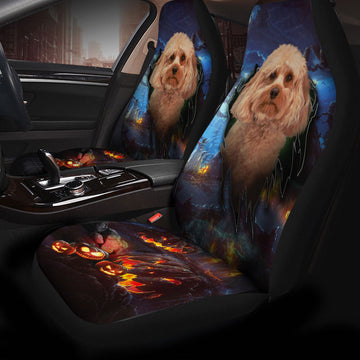 Cavapoo Dog Halloween Car Seat Covers