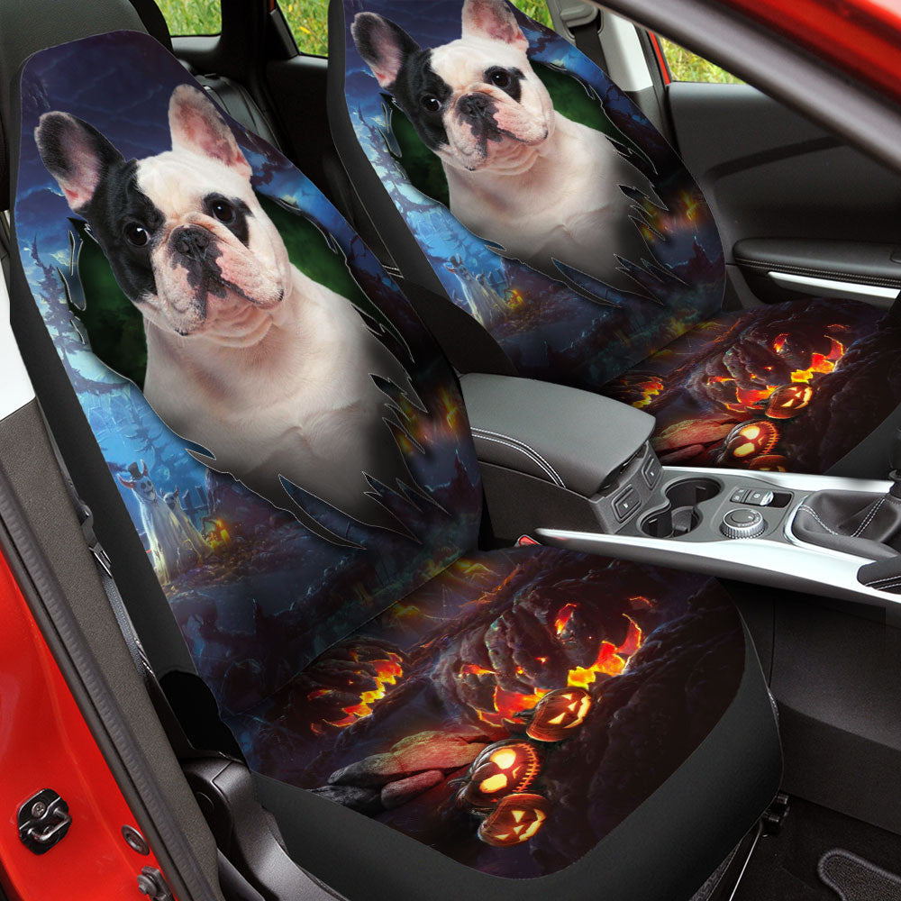 French Bulldog Dog Halloween Car Seat Covers