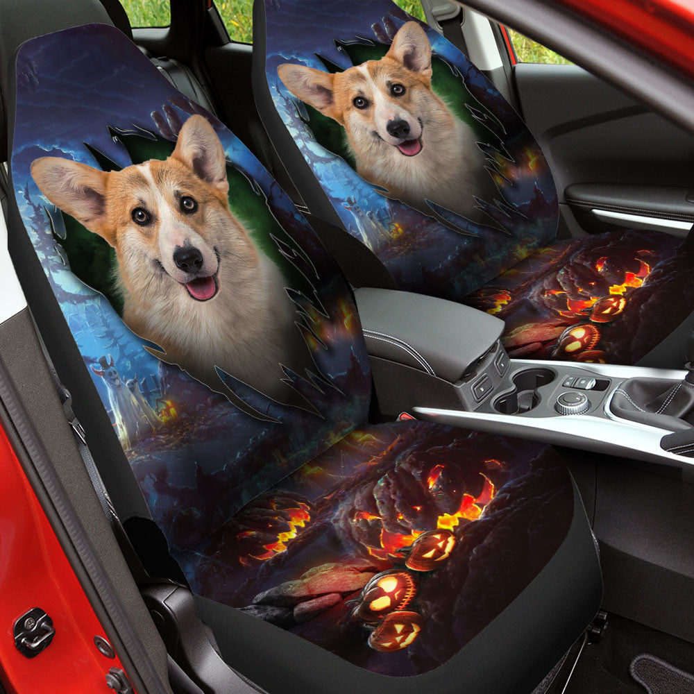 Pembroke Welsh Corgi Dog Halloween Car Seat Covers