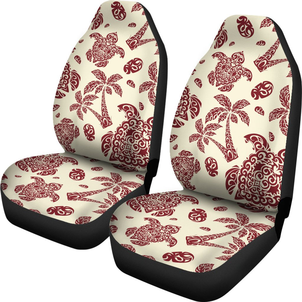 Polynesian Tattoo Turtle Themed Car Seat Covers