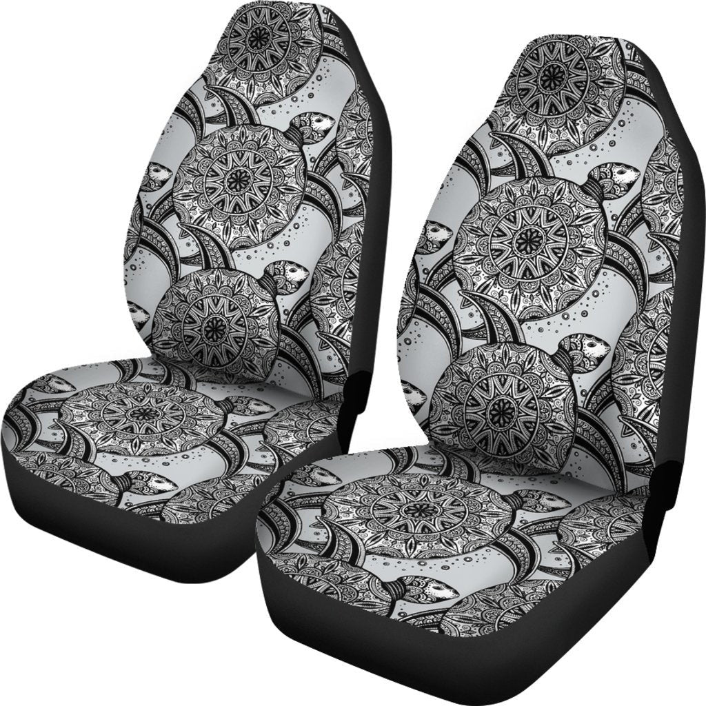 Tribal Turtle Polynesian Themed Print Car Seat Covers