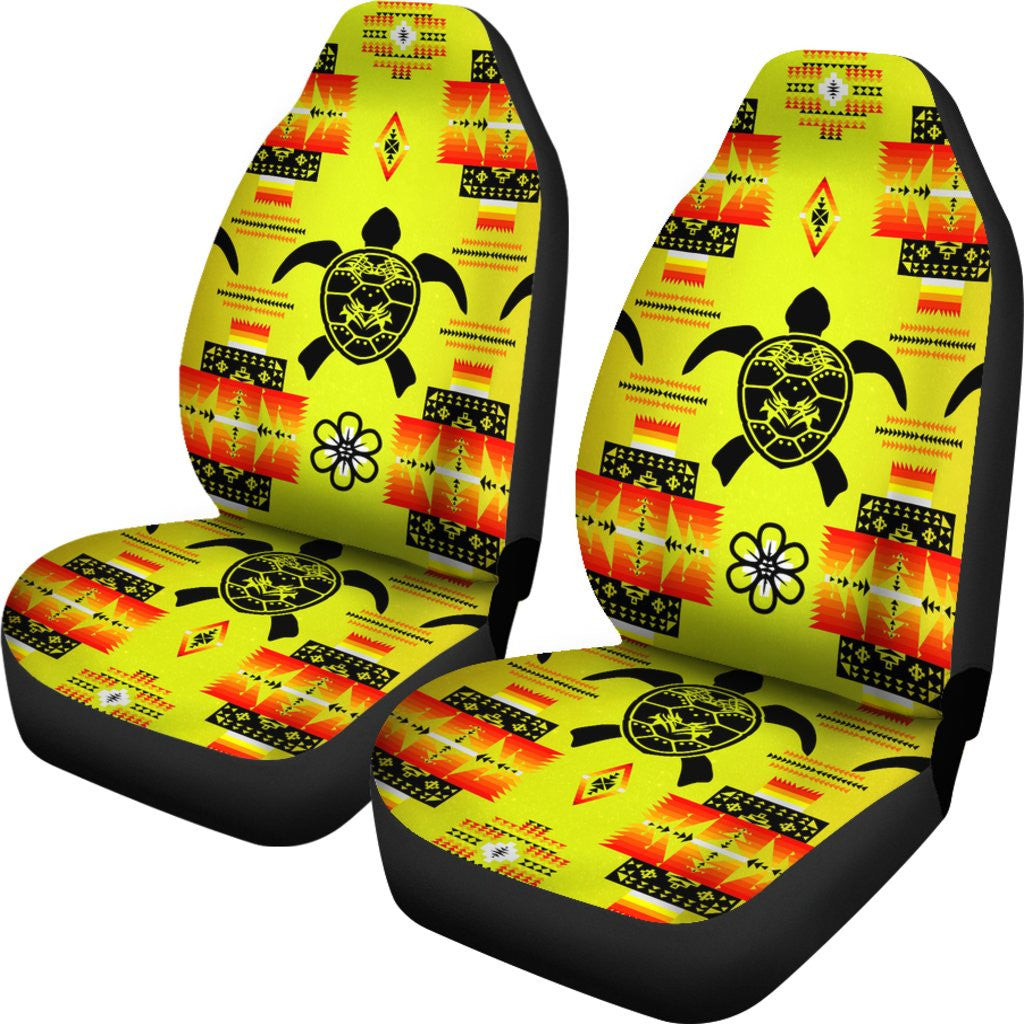 Turtle Yellow Orange Design No1 Print Car Seat Covers