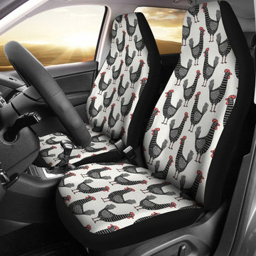 Farm Chicken Pattern Print Seat Cover Car Seat Covers Set 2 Pc, Car Accessories Car Mats