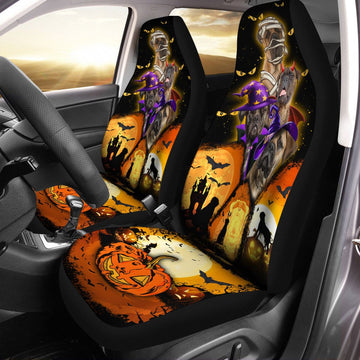 Bullmastiff Halloween Pumpkin Scary Car Seat Covers