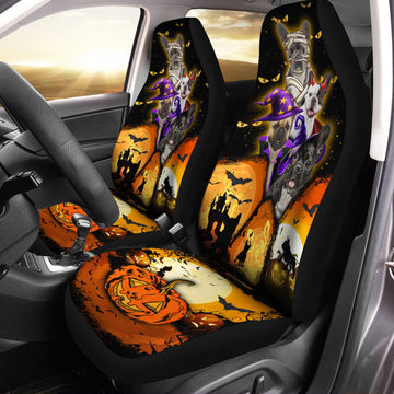 French Bulldog Halloween Pumpkin Scary Car Seat Covers