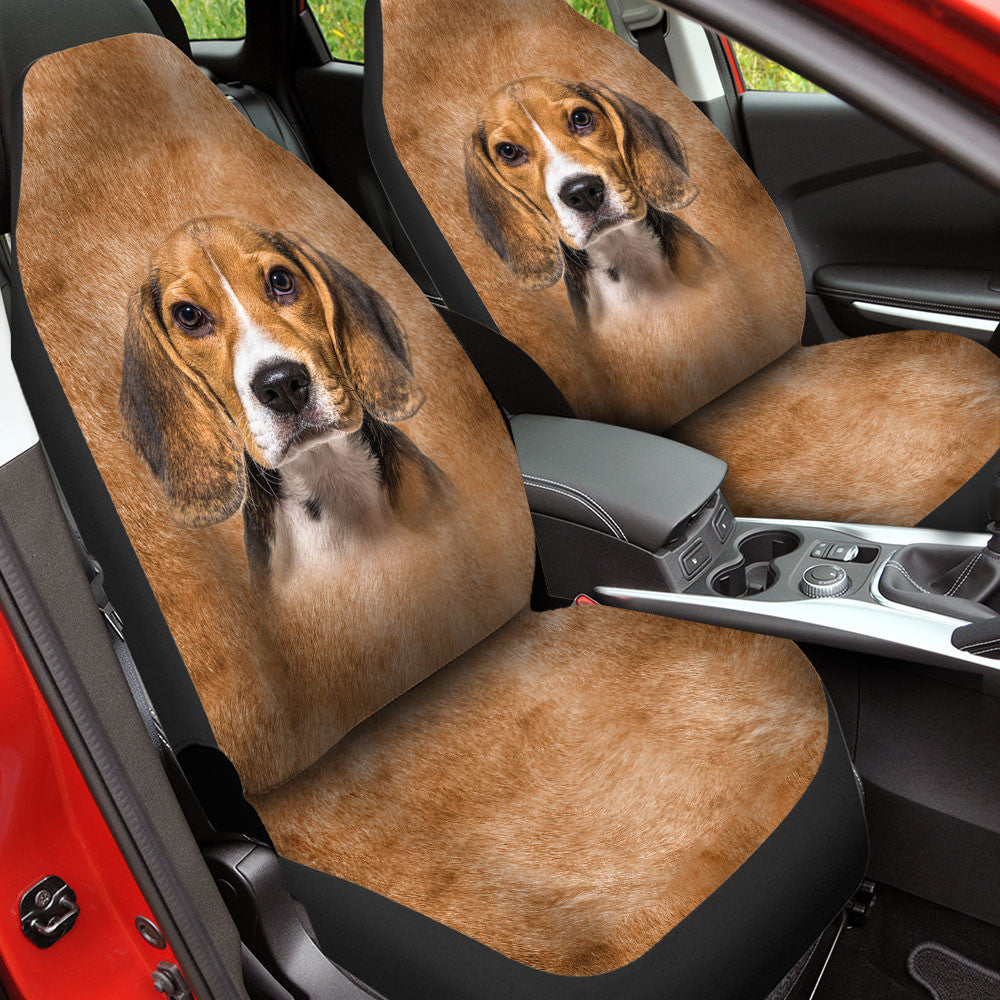 Beagle Dog Funny Face Car Seat Covers