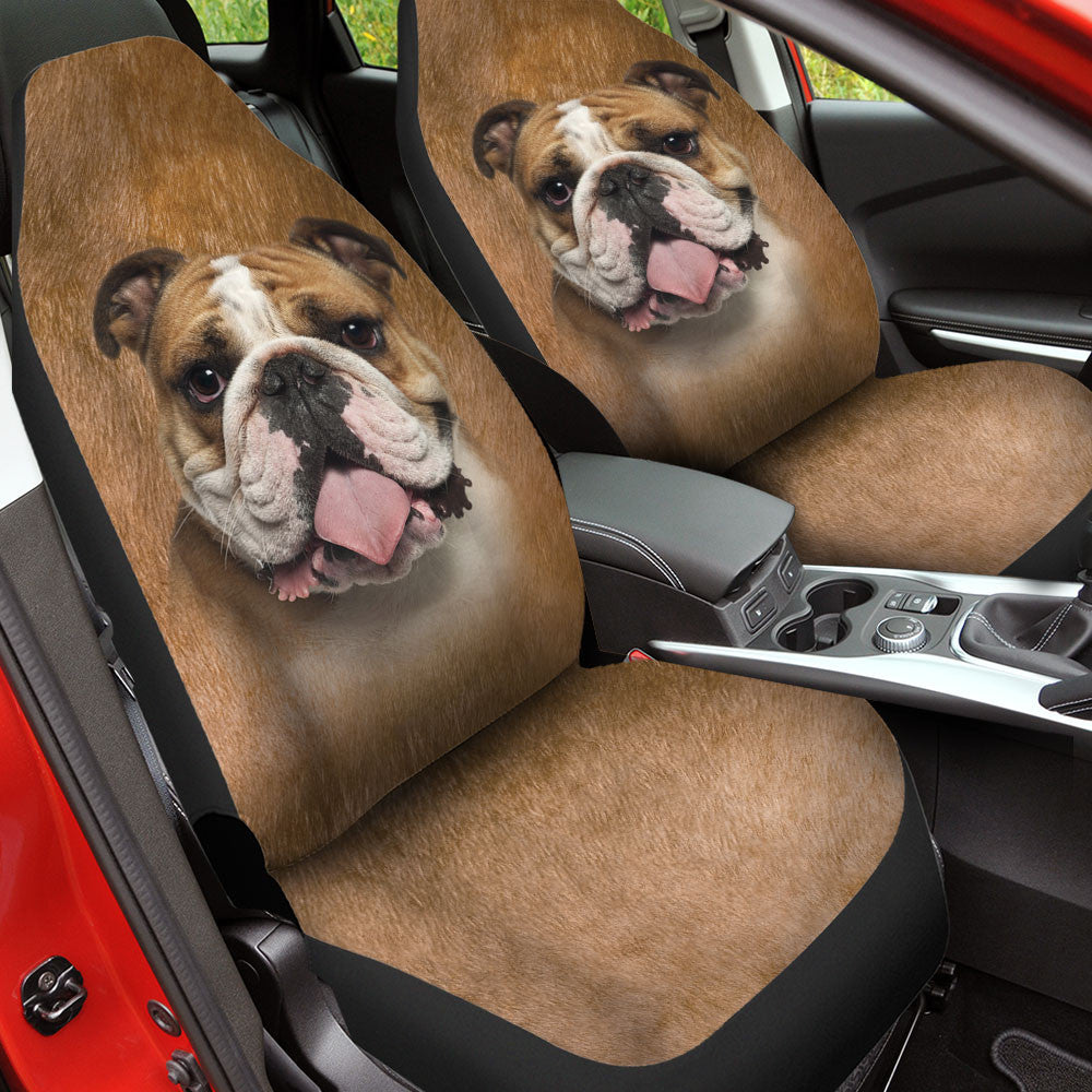 Bulldog Funny Face Car Seat Covers