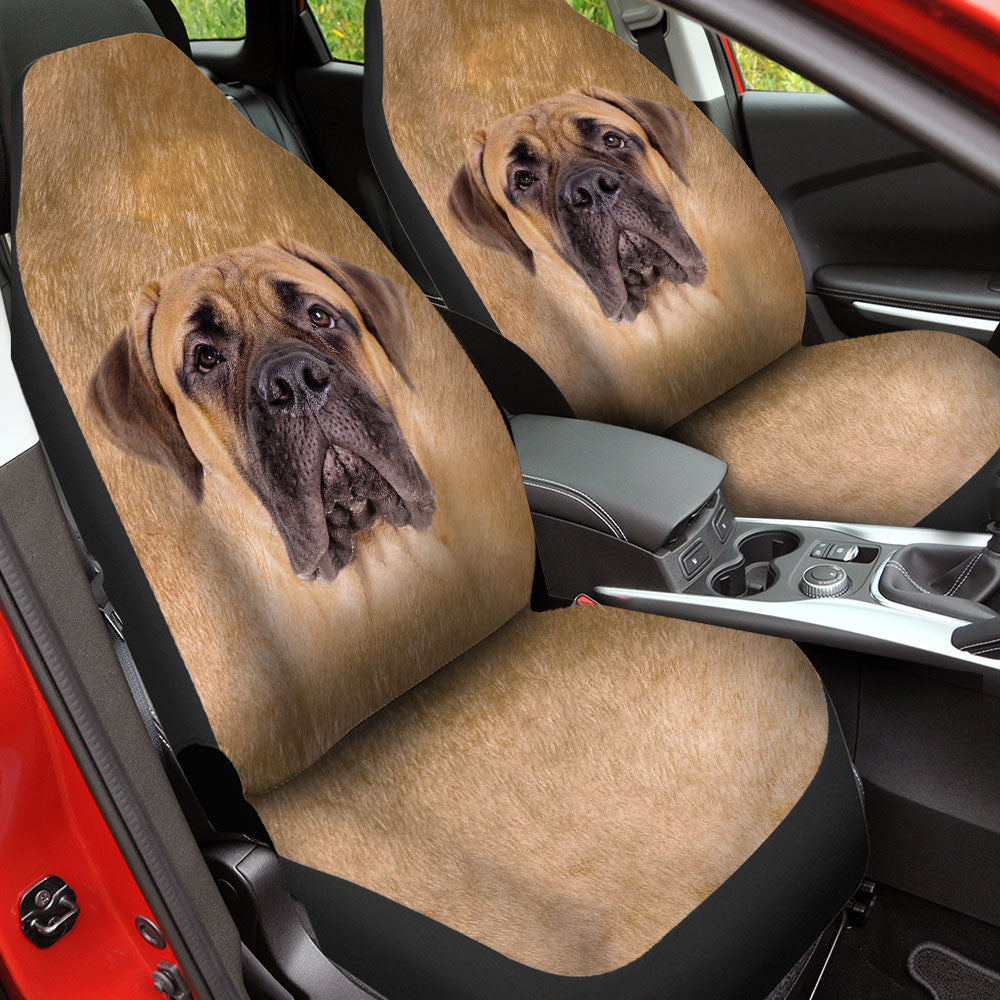 Bullmastiff Dog Funny Face Car Seat Covers