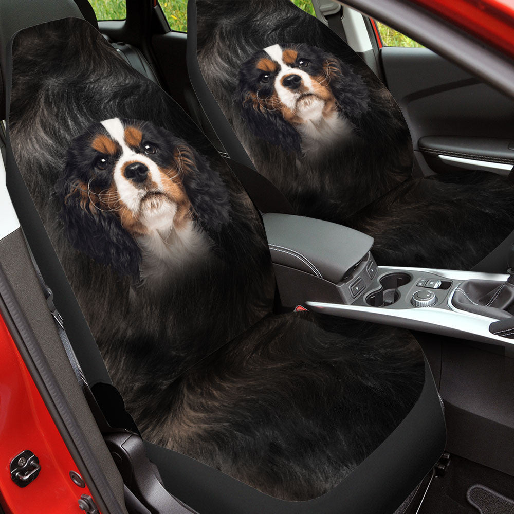 Cavalier King Charles Spaniel Dog Funny Face Car Seat Covers