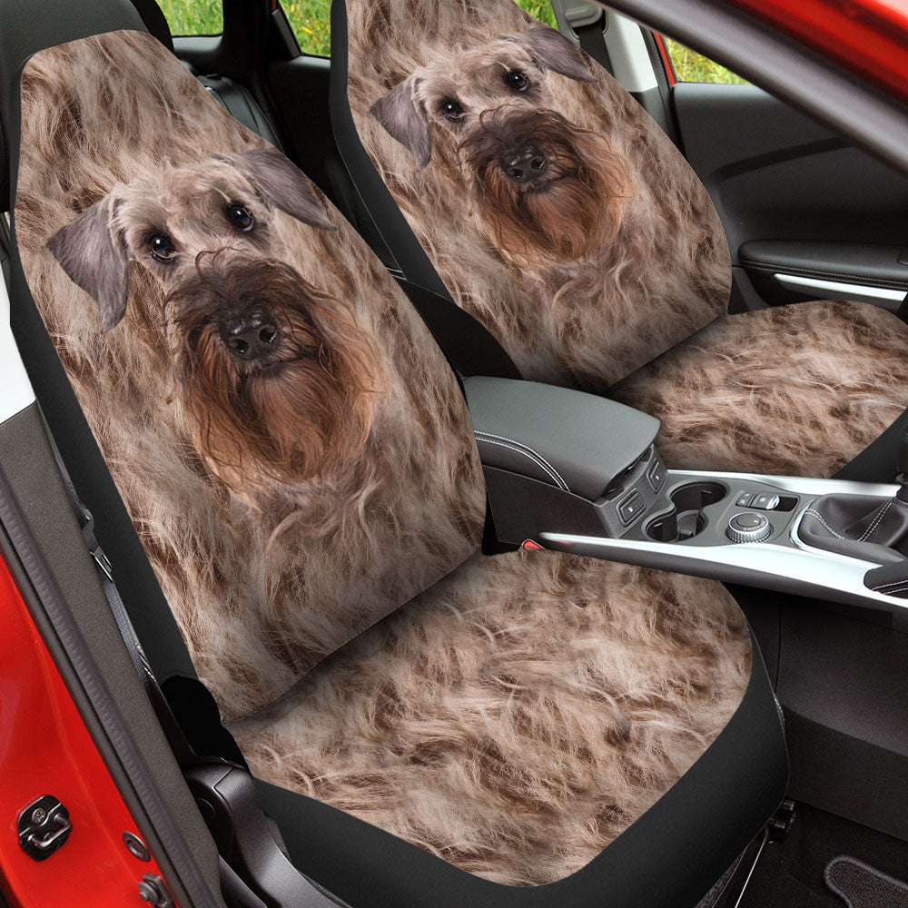 Cesky Terrier Dog Funny Face Car Seat Covers