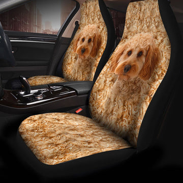 Cockapoo Dog Funny Face Car Seat Covers