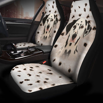 Dalmatian Dog Funny Face Car Seat Covers