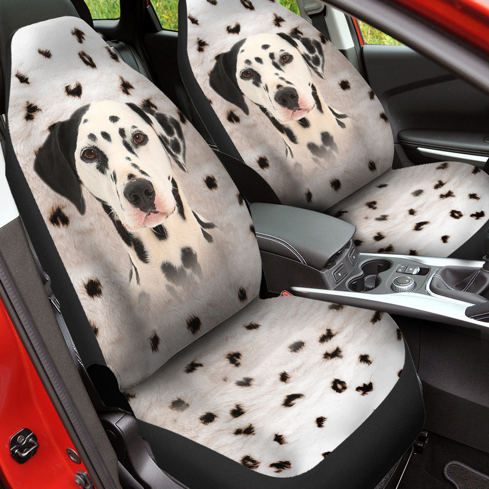 Dalmatian Dog Funny Face Car Seat Covers